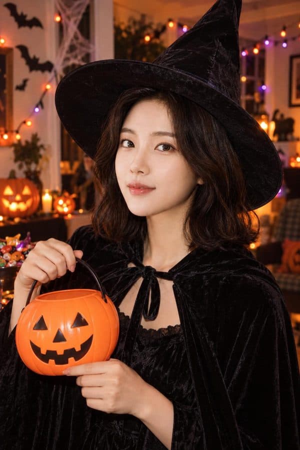 할로윈 분장 예시 결과