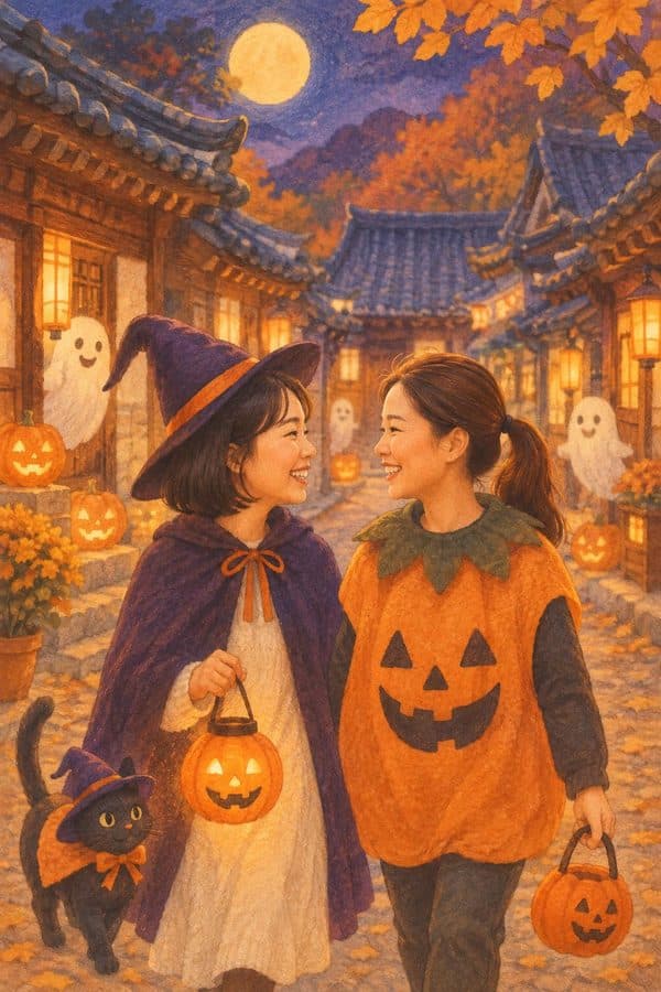 할로윈 동화 예시 결과